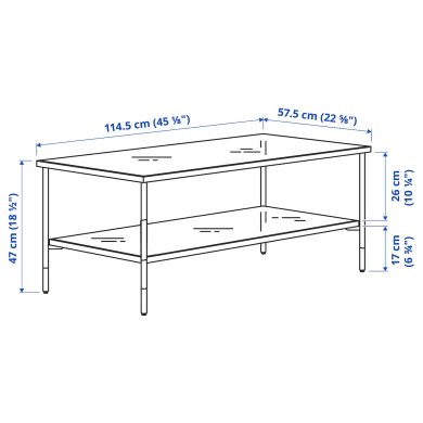 IKEA Журнальный стол ASPEROD Черный (ИКЕА АСПЕРОД) 00461888 фото - 6