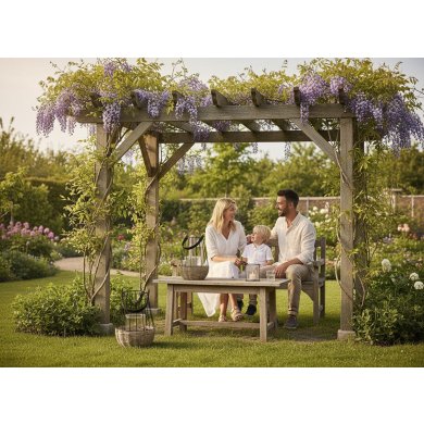 Підсвічник-ліхтар Garden Line 26х41 см Коричневий LIS6673 фото - 3