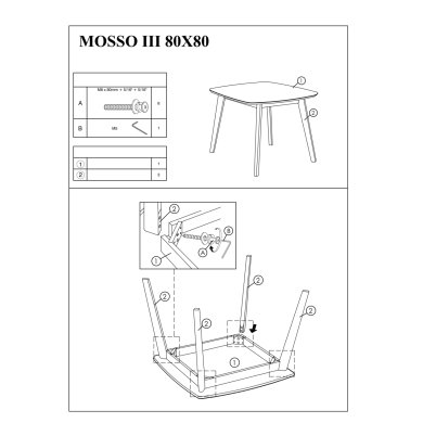 Обідній стіл Signal MOSSO III Дуб MOSSOIIID80 фото - 2