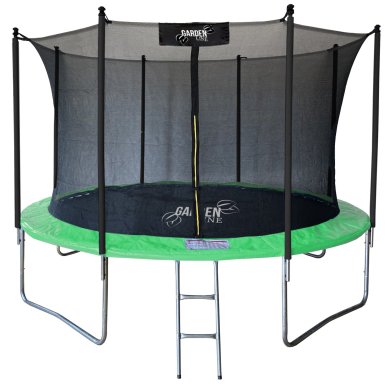 Батут с защитной сеткой Garden Line 374 см Зеленый TRA4286