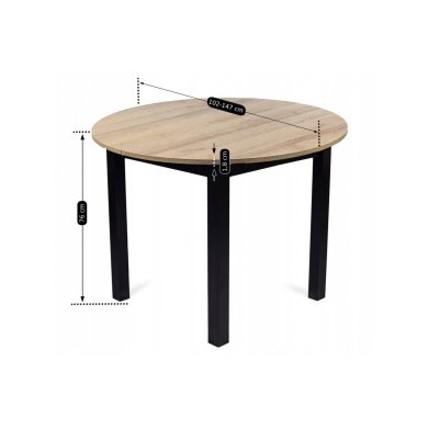 Обеденный комплект мебели Mebel Elit HARRY IBIS | Дуб артизан / Черный harry/ibis/artcza фото - 15