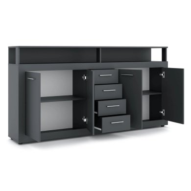 Комод Mebel Elit BLAGO Антрацит W.LUNA/ANT/ANT/KOM4D4S фото - 3