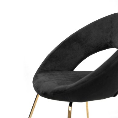 Обідній стілець Homla JARED Welur Чорний - 4 Обідній стілець Homla JARED Welur Чорний 214204 фото - 4