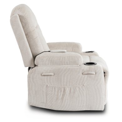 Крісло м'яке розкладне масажне з реклайнером Mebel Elit BOX 2 Бежевий ME.BOX2/BZ/T/FW фото - 4