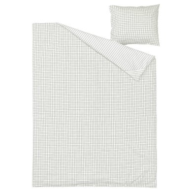 IKEA Комплект постельного белья DOFTAKLEJA 150x200 см Белый (ИКЕА ДОФТАГЛЮ) 40600514 фото - 2