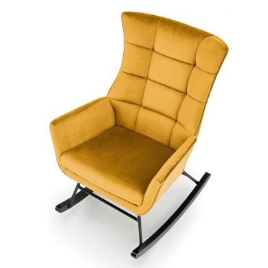 Кресло-качалка мягкое Halmar BAZALTO Горчичный V-CH-BAZALTO-FOT-MUSZTARDOWY фото - 6