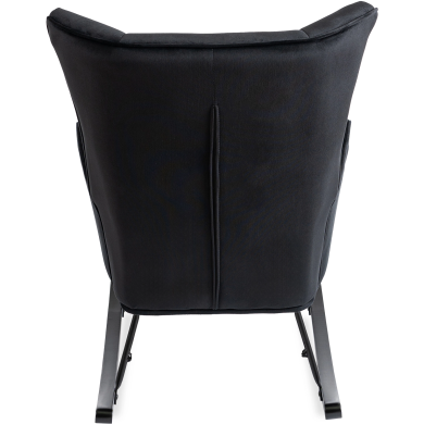 Кресло-качалка мягкое Mebel Elit JACKSON Welur Черный - 4 Кресло-качалка мягкое Mebel Elit JACKSON Welur Черный ME.JACKSON/CZ/V/FW фото - 4