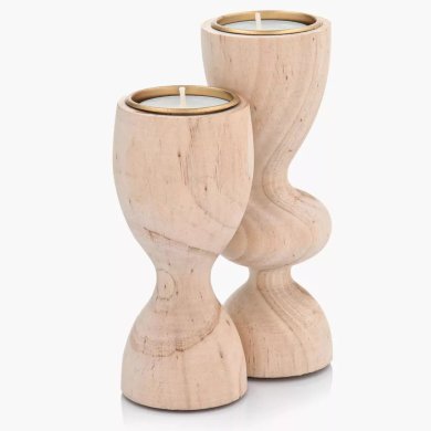 Подсвечник Duka Natural Scandi 13 см | Дерево 2221030 фото - 5