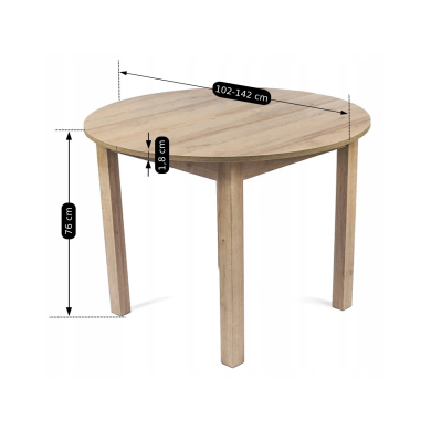 Обеденный комплект Mebel Elit HARRY OHIO | Дуб ривьера / Черный HARRY/DR/S/OHIO/DG/Z4/K фото - 15