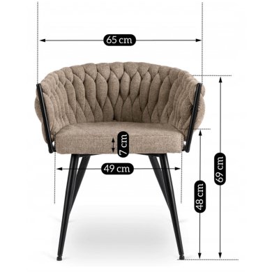 Обеденный стул Mebel Elit EMPOLI Бежевый - 11 Обеденный стул Mebel Elit EMPOLI Бежевый ME.EMPOLI/BZ/T/K фото - 11