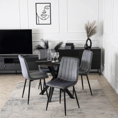 Обідній стіл Mebel Elit LAUREN 80 см Чорний ME.LAUREN/CZ/CZ/S80 фото - 4