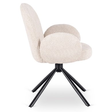 Обеденный стул поворотный Mebel Elit MUSSO Boucle Бежевый ME.MUSSO/BZ/CZ/TB/K фото - 3