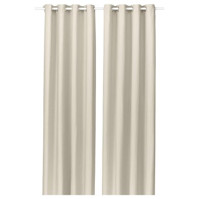 IKEA Шторы GINSTMOTT 145х300 см 2 шт Бежевый (ИКЕА ГИНСТОТТ) 70605416 фото - 5