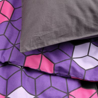 IKEA Комплект постільної білизни BLASKATA 150x200 см Принт (ИКЕА СВЕТИТЬ) 10569505 фото - 6