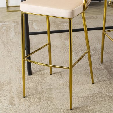 Барный стул Mebel Elit FLORES 2 Кремовый - 10 Барный стул Mebel Elit FLORES 2 Кремовый ME.FLORES2/KR/ZL/V/H фото - 10