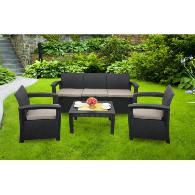 Комплект садових меблів Garden Line BERN Антрацит ZUM4233 фото - 2