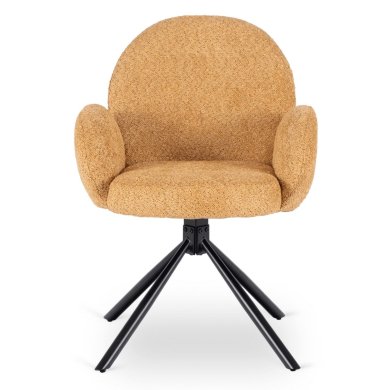 Обеденный стул поворотный Mebel Elit MUSSO Boucle Горчичный ME.MUSSO/CU/CZ/TB/K фото - 2