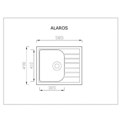 Гранитная мойка Halmar Alaros | Черный V-PL-ALAROS-ZLEW-CZARNY фото - 3