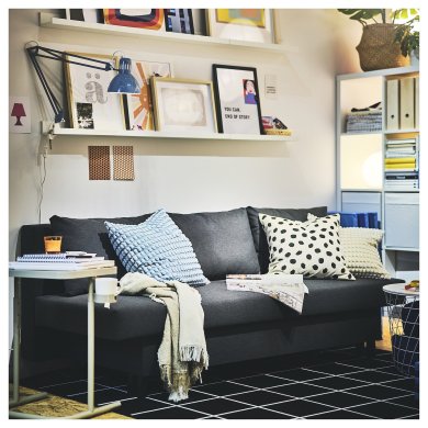 IKEA Декоративна наволочка SVARTPOPPEL 50х50 см Блакитний (ИКЕА СВАРТПОППЕЛЬ) 70543013 фото - 5