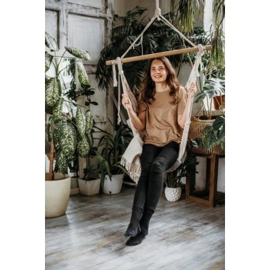 Подвесное кресло-гамак Garden Line HAM3316 Бежевый - 4 Подвесное кресло-гамак Garden Line HAM3316 Бежевый HAM3316 фото - 4