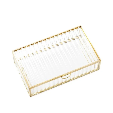 Скринька для прикрас Homla GRAZIA 20x12x5 см | Прозорий / Золотий - 3 Скринька для прикрас Homla GRAZIA 20x12x5 см | Прозорий / Золотий 215436 фото - 3