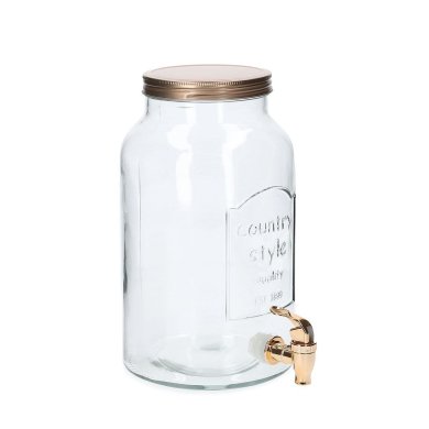 Диспенсер для напоїв Homla NERSO 5,5 л | Прозорий / Золото - 4 Диспенсер для напоїв Homla NERSO 5,5 л | Прозорий / Золото 207458 фото - 4