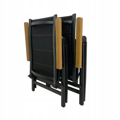 Складной садовый стул Kontrast MADERA Черный - 3 Складной садовый стул Kontrast MADERA Черный 5.90.21315 фото - 3
