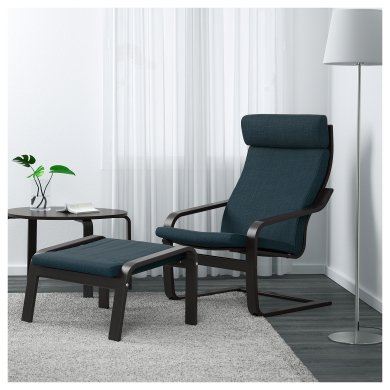 IKEA Кресло-качалка POANG Темно-синий (ИКЕА ПОАНГ) 49197811 фото - 3