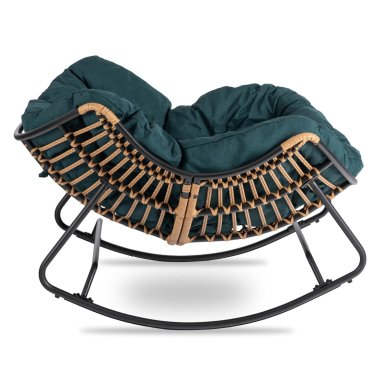 Кресло-качалка мягкое Mebel Elit ELTON Зеленый ME.ELTON/Z/T/FW фото - 3