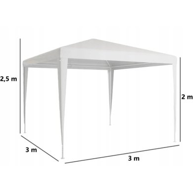Садова альтанка Garden Line 3x3 м Білий - 4 Садова альтанка Garden Line 3x3 м Білий TUN5774 фото - 4