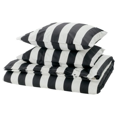 IKEA Комплект постельного белья SLANHOSTMAL 200х200 см Черный (ИКЕА СЛАНХОСТМАЛЬ) 20575252