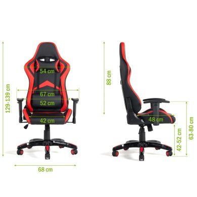 Геймерське крісло Meven CARRERA Червоний - 16 Геймерське крісло Meven CARRERA Червоний MV-ML-611365-CARRERA фото - 16