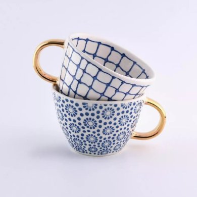 Чашка Duka SIREN 300 мл | Белый / Синий / Золотой 1219820 фото - 5