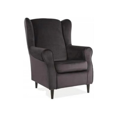 Кресло мягкое Signal Baron Velvet Черный BARONV19-P