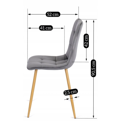 Обеденный стул Mebel Elit FREDY Серый ME.FREDY/P/D/V/K фото - 10