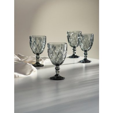 Набор бокалов для вина Homla LUNO 340 мл 4 шт Графит 239820 фото - 4