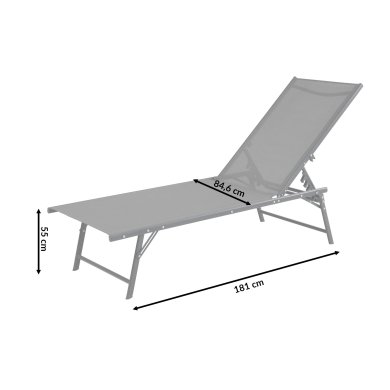 Шезлонг Kontrast SANYA Серый - 2 Шезлонг Kontrast SANYA Серый 5.10.212252 фото - 2