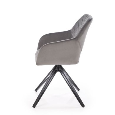 Обідній стілець поворотний Halmar K535 Попелястий V-CH-K/535-KR-POPIELATY фото - 4