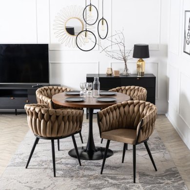 Обеденный стул Mebel Elit ELENA Welur Бежевый ME.ELENA/BZ/V/K фото - 5