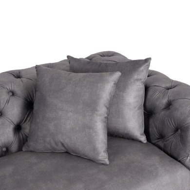 Диван Mebel Elit SORRENTO 3S Welur Серый ME.SORRENTO3S/P/V/SOF фото - 5