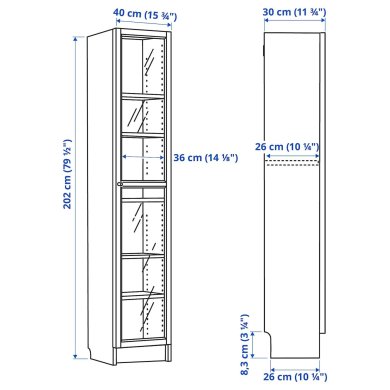 IKEA Витрина BILLY / OXBERG (ИКЕА БИЛЛИ / OXBERG) 39287398 фото - 9
