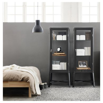 IKEA Витрина FABRIKOR (ИКЕА Сталь, закаленное стекло) 00242278 фото - 12