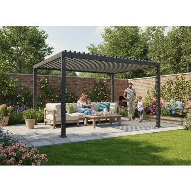 Пергола з LED підсвіткой Garden Line 4x3 м Сірий VIN0654 фото - 5