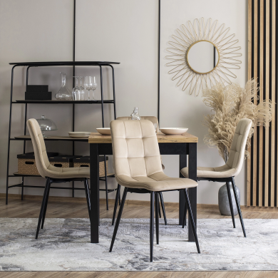 Обідній стілець Mebel Elit PERU Welur Бежевий - 5 Обідній стілець Mebel Elit PERU Welur Бежевий ME.PERU/BZ/V/K фото - 5