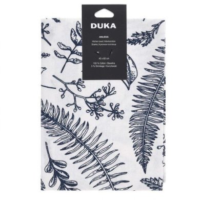 Рушник кухонний Duka Anlegg | Білий/Темно-синій принт 2220127 фото - 4