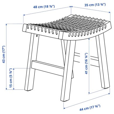 IKEA Табурет STACKHOLMEN (ИКЕА STACKHOLMEN) 20411425 фото - 7