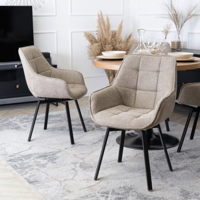 Обеденный стул поворотный Mebel Elit LUNA 2 Бежевый ME.LUNA2/BZ/T/K фото - 7