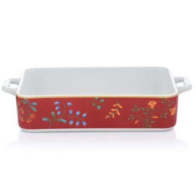 Форма для выпечки Duka Paradise 19,5х12,5х4,8 см | Белый / Красный / Принт 2220281 фото - 3