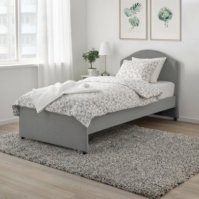 IKEA Комплект постільної білизни KOPPARRANKA 150x200 см Принт (ИКЕА КОППАРРАНКА) 40449682 фото - 4