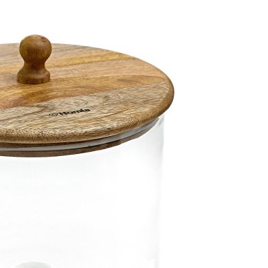 Креманка с крышкой Homla WOOD COLONY 18 см Прозрачный 227291 фото - 2
